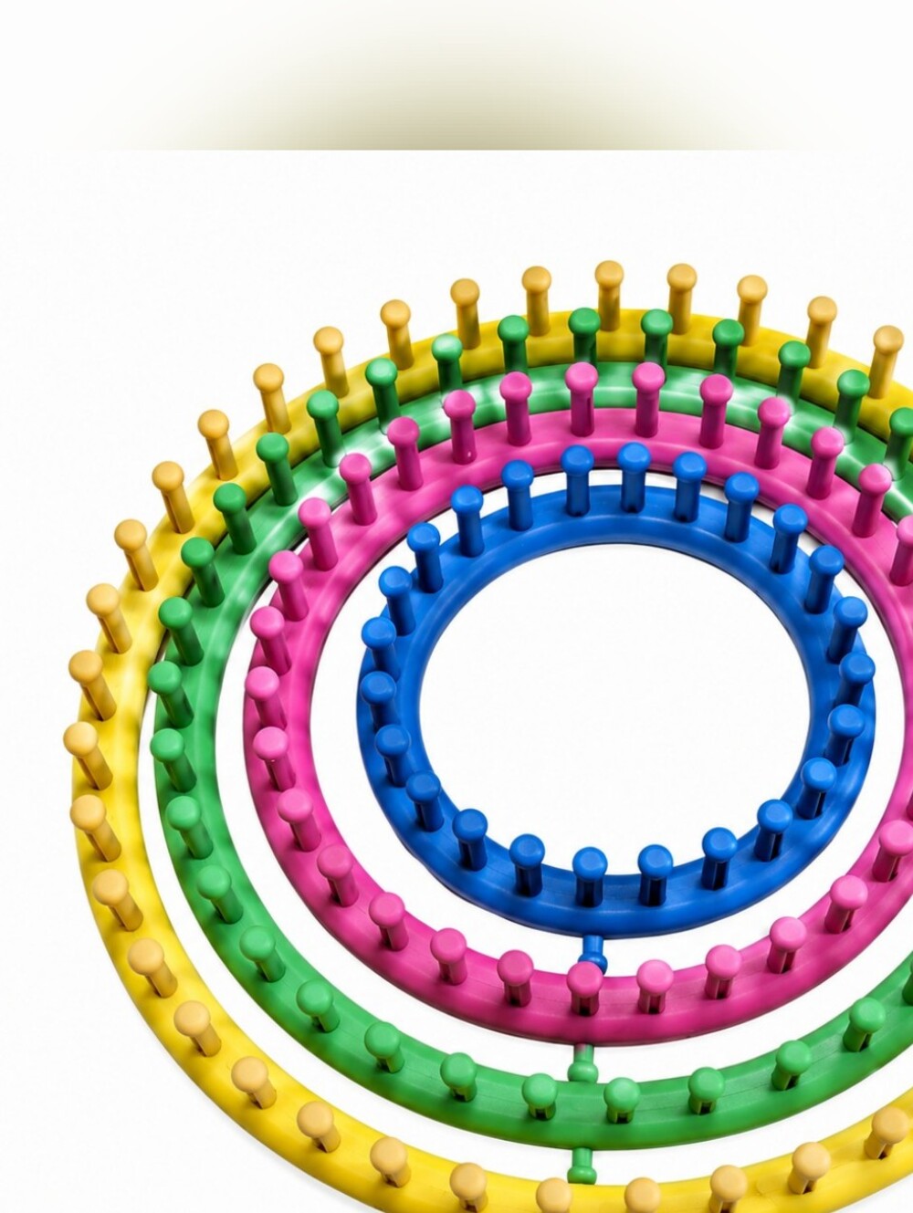 Knitting Loom Set 4-Piece Round Loom Kit – Multi-Size Circular Knitting Rings wi